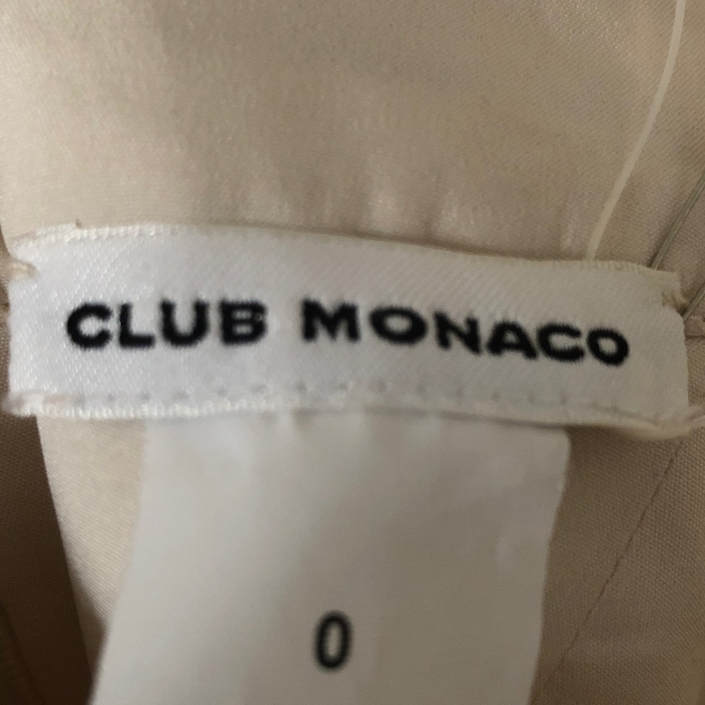 Club Monaco BRAND NEW Women’s short champagne sleeveless eyelet dress Size 0 - Picture 8 of 8